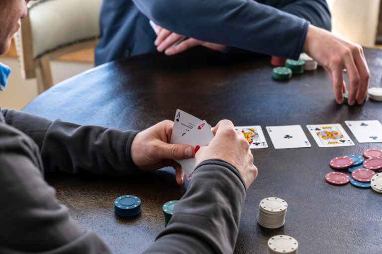 An evening game in the Tributary game room