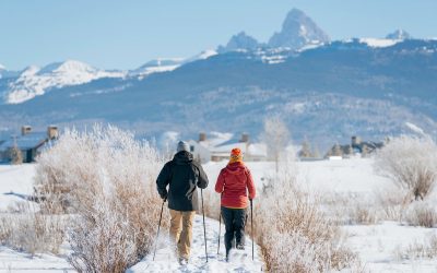 Wetland - Couple Snowshoes on Boardwalk - Tributary Driggs Idaho Homes For Sale